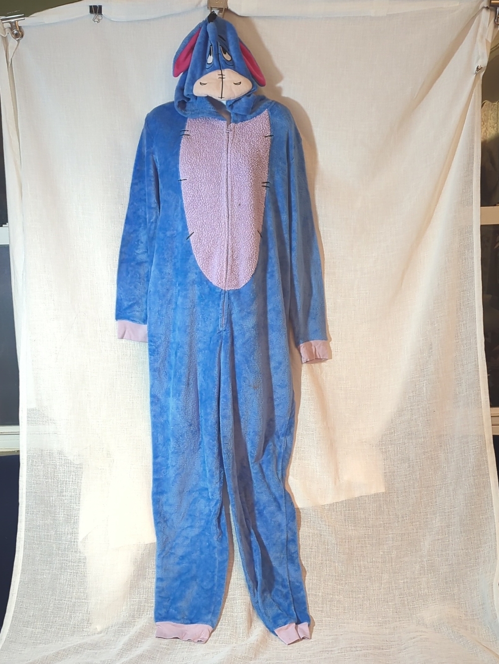 Disney Blue and Purple Eeyore Plush Hooded Halloween Onesie Costume